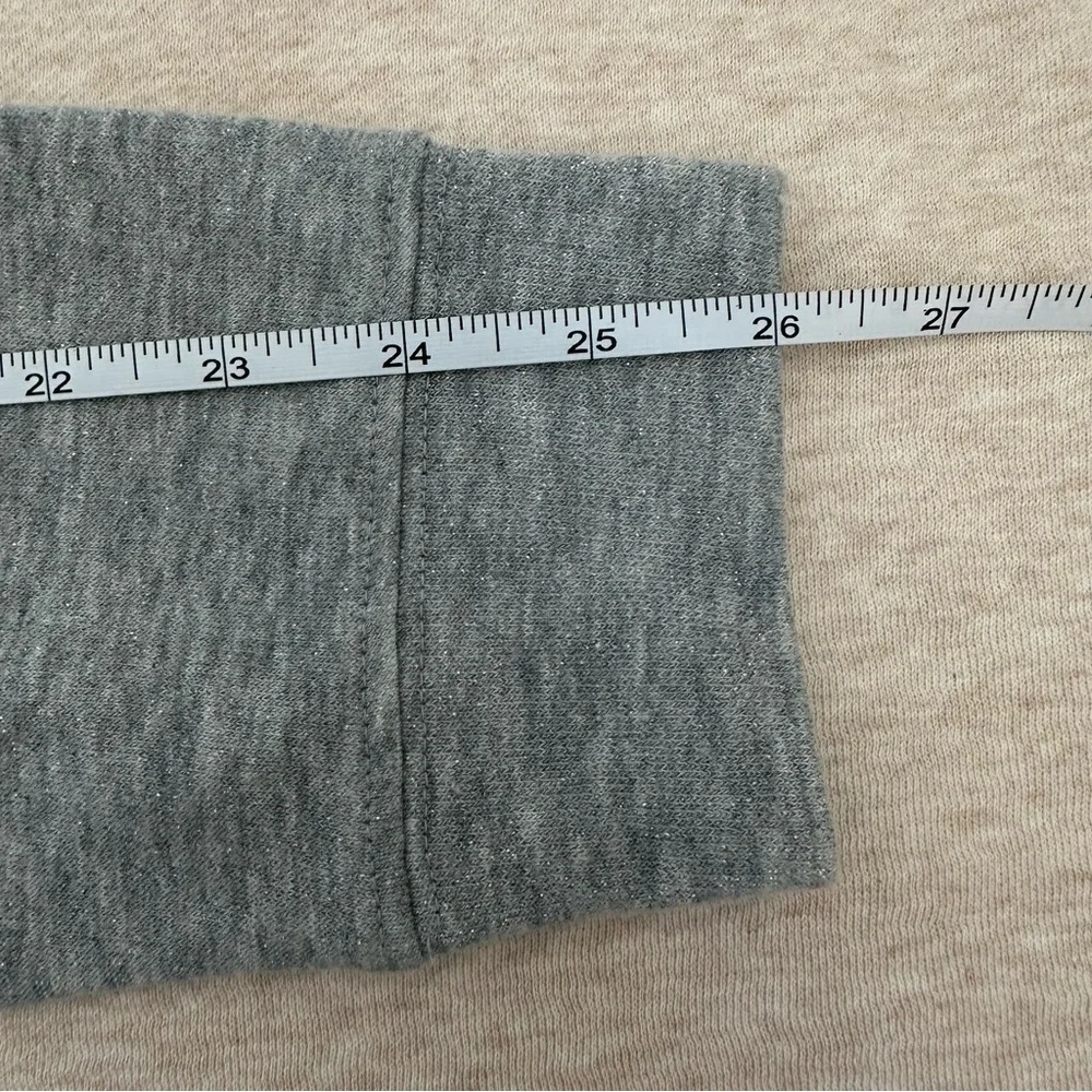 Crown & ivy Women’s Gray Cotton Crewneck Long Sleeve Sweater Size L - Picture 7 of 10